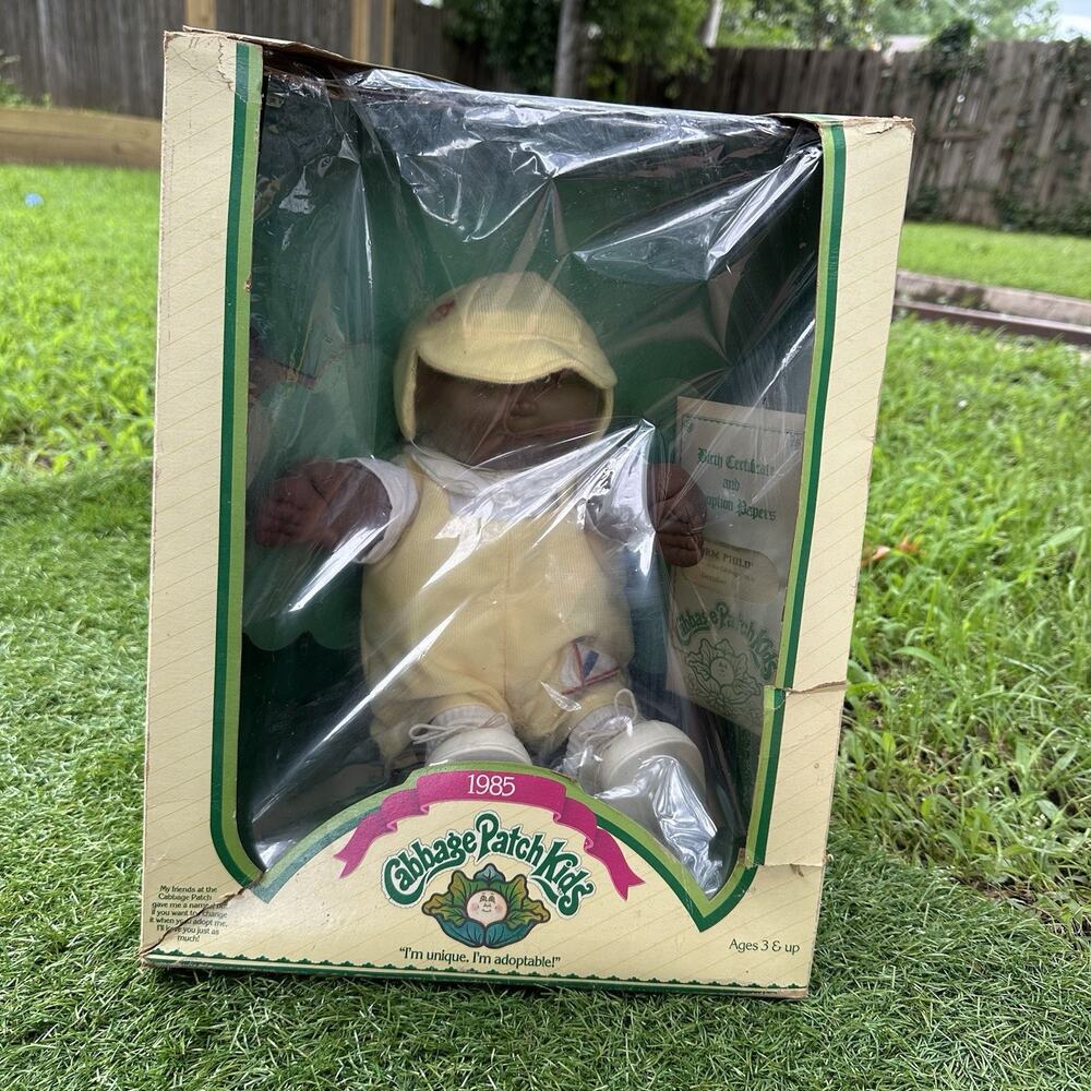 Vintage 1985 Cabbage Patch‎ Kids Preemie Baby African American Boy Doll In Box